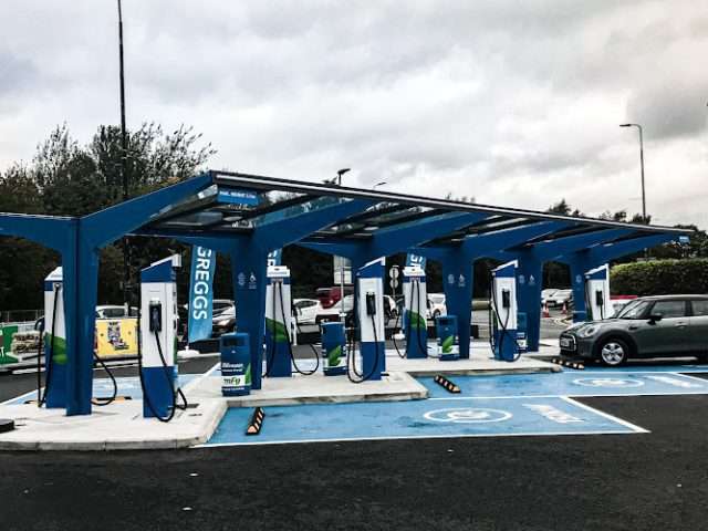 MFG Charging Station in Manchester United Kingdom of Great Britain and Northern Ireland