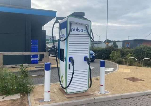 bp pulse Charging Station in Mansfield United Kingdom of Great Britain and Northern Ireland