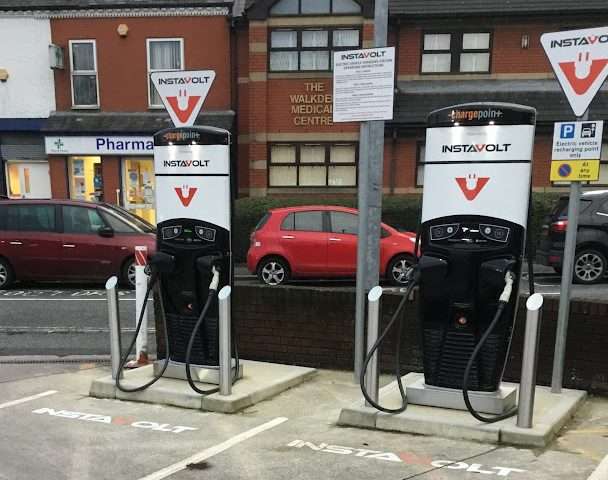 InstaVolt Charging Station in Manchester United Kingdom of Great Britain and Northern Ireland