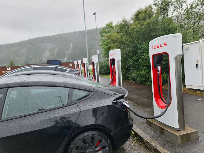 Tesla Supercharger EV Charging Station at Stigerplatåveien 2