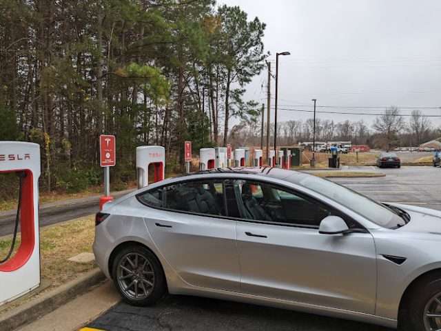 Tesla Supercharger in Farmville Virginia