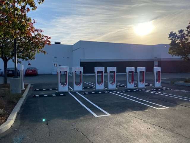 Tesla Supercharger in Cupertino California