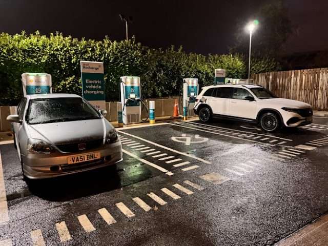 Shell Recharge Charging Station in Stoke-on-Trent United Kingdom of Great Britain and Northern Ireland
