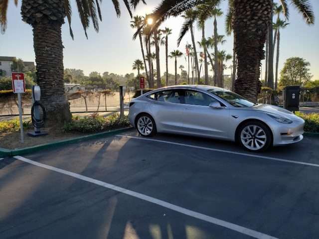 Tesla Destination Charger in Newport Beach California