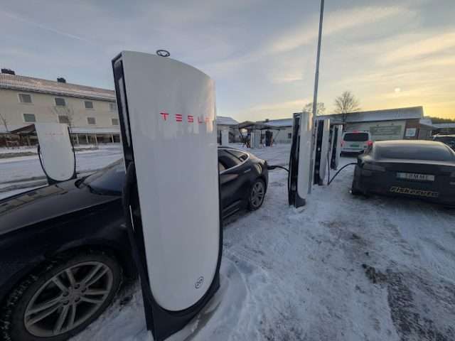 Tesla Supercharger in Stokke Norway 3160