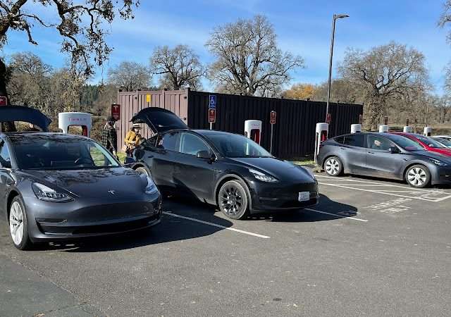 Tesla Supercharger in Laytonville California