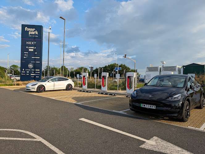 Tesla Supercharger EV Charging Station at Fosse Park S