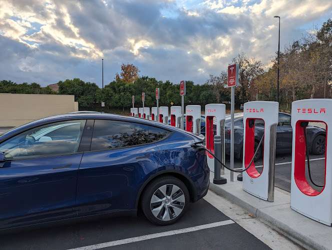 Tesla Supercharger EV Charging Station at Winco Foods