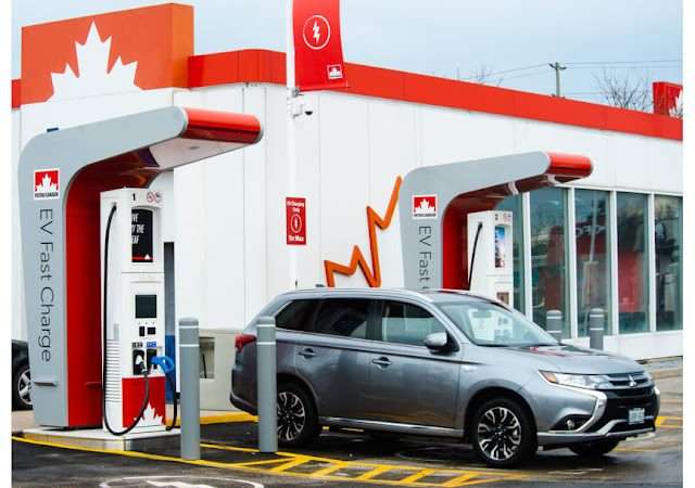 Petro-Canada Charging Station in Stewiacke Nova Scotia Canada