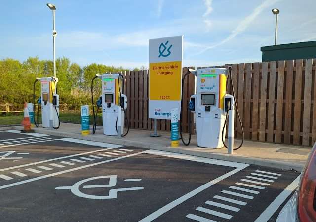 Shell Recharge Charging Station in Bicester United Kingdom of Great Britain and Northern Ireland