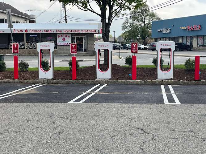 Tesla Supercharger EV Charging Station at Pompton Lakes Towne Square Shopping Mall