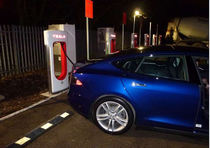 Tesla Supercharger EV Charging Station at Emerson Rd