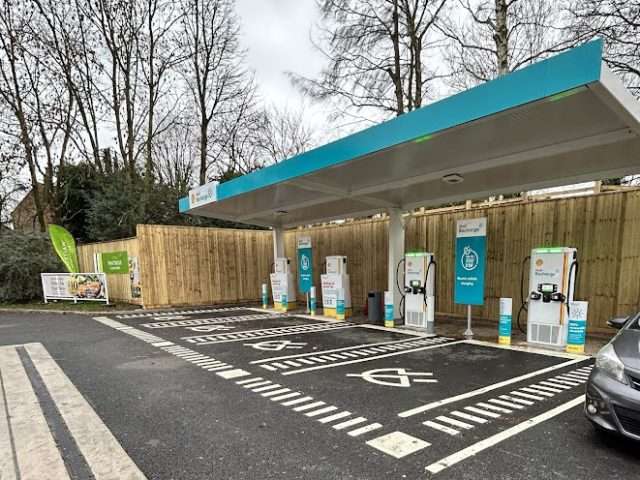 Shell Recharge Charging Station in Macclesfield United Kingdom of Great Britain and Northern Ireland