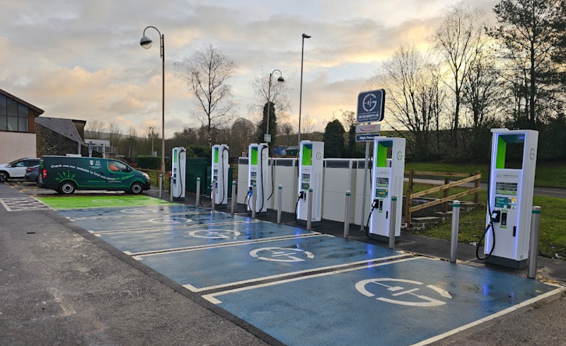 GRIDSERVE Charging Station EV Charging Station at A74M Jct 16