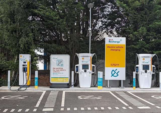 Shell Recharge Charging Station in Birmingham United Kingdom of Great Britain and Northern Ireland