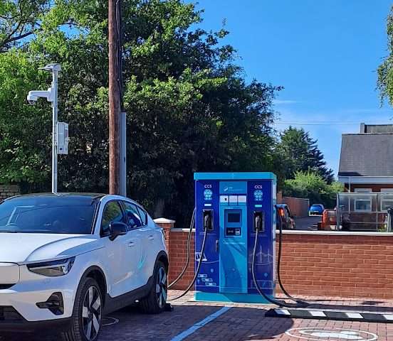SSE Charging Station in Melksham United Kingdom of Great Britain and Northern Ireland