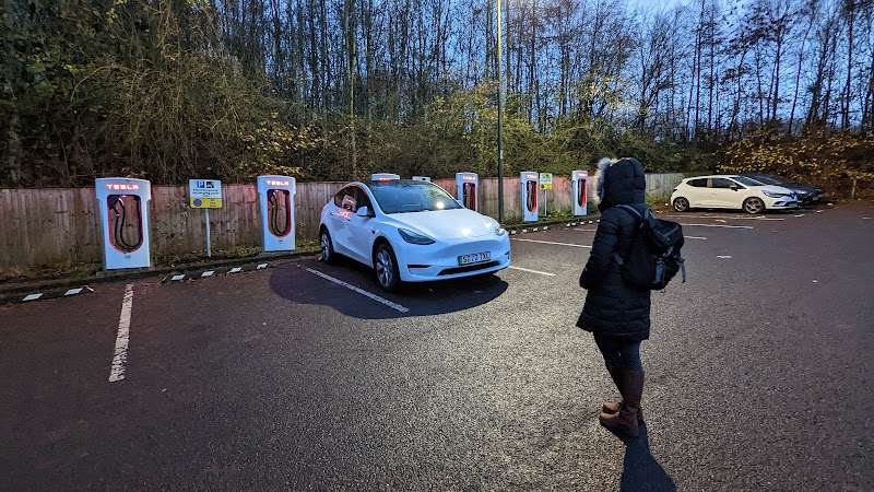 Tesla Supercharger EV Charging Station at Perth Park&Ride