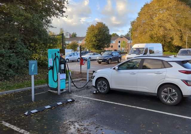 Applegreen Electric Charging Station in Cardiff United Kingdom of Great Britain and Northern Ireland