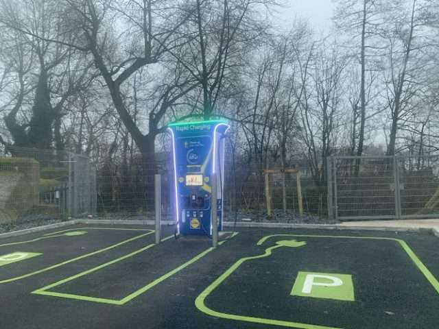 Lidl Charging Station in Birmingham United Kingdom of Great Britain and Northern Ireland