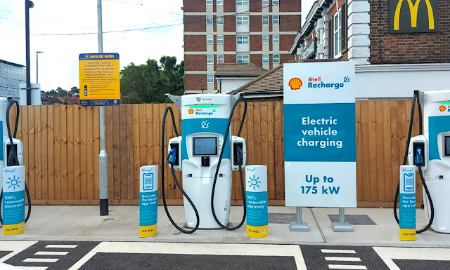 Shell Recharge Charging Station in London United Kingdom of Great Britain and Northern Ireland