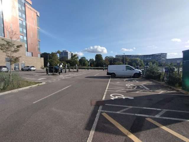 bp pulse Charging Station in Bedford United Kingdom of Great Britain and Northern Ireland