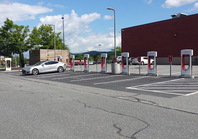 Tesla Supercharger in West Lebanon New Hampshire