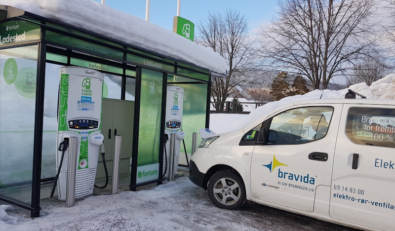 Fortum Charging Station EV Charging Station at Sentrumsveien 9