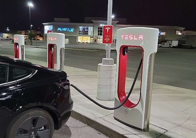 Tesla Supercharger in Markham Ontario Canada