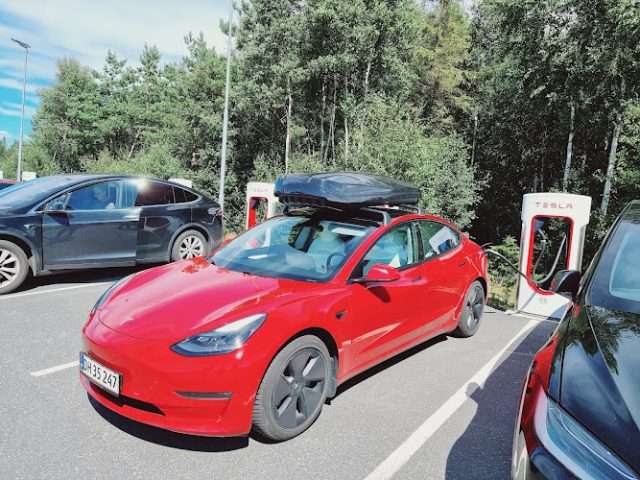 Tesla Supercharger in Rygge Norway 1580
