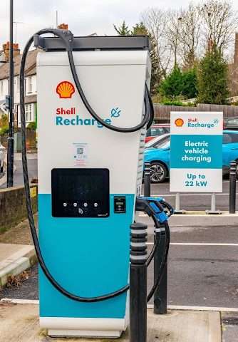 Shell Recharge Charging Station in Coulsdon United Kingdom of Great Britain and Northern Ireland