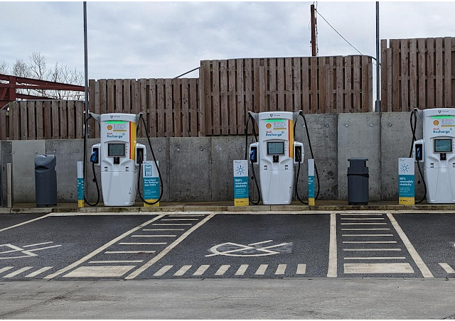 Shell Recharge Charging Station in Saltash United Kingdom of Great Britain and Northern Ireland