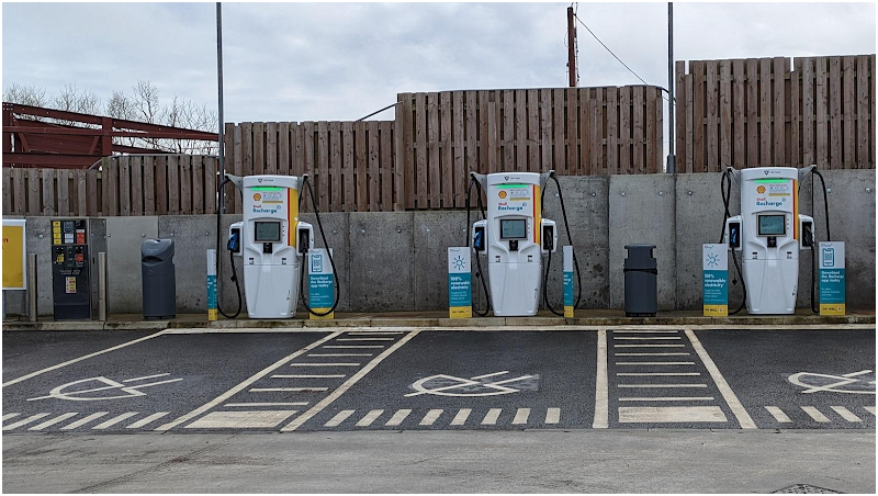 Shell Recharge Charging Station EV Charging Station at A38