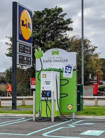 Pod Point Charging Station in Llangefni United Kingdom of Great Britain and Northern Ireland