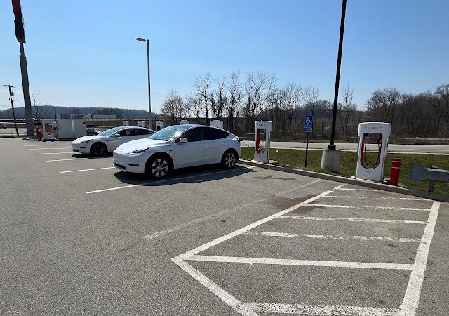 Tesla Supercharger in New Stanton Pennsylvania