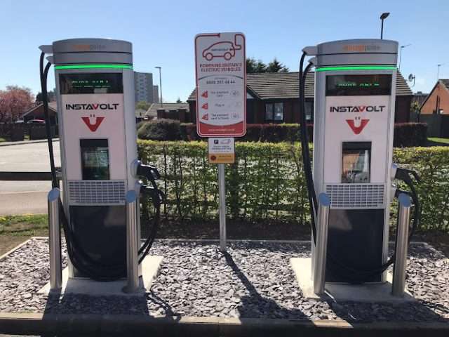 InstaVolt Charging Station in Wigan United Kingdom of Great Britain and Northern Ireland
