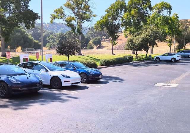 Tesla Supercharger in San Ramon California