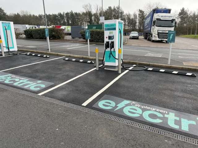 Applegreen Electric Charging Station in Bridgend United Kingdom of Great Britain and Northern Ireland