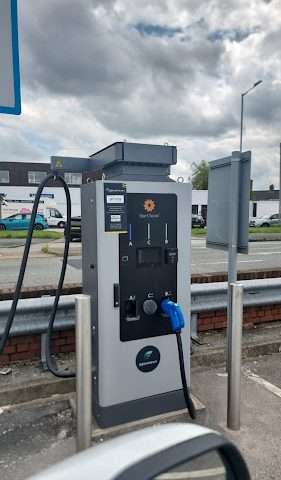 GeniePoint Charging Station in Ellesmere Port United Kingdom of Great Britain and Northern Ireland