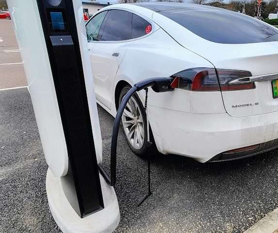 Tesla Supercharger in Newmarket United Kingdom of Great Britain and Northern Ireland