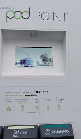 Pod Point Charging Station in Crowthorne United Kingdom of Great Britain and Northern Ireland