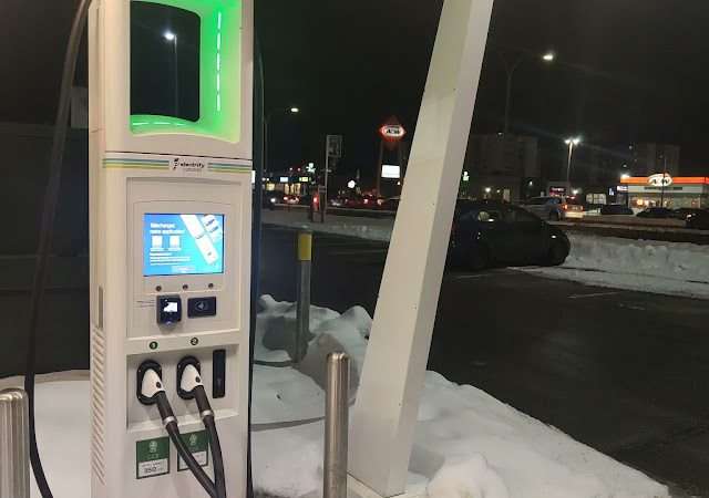 Electrify Canada Charging Station in Trois-Rivières Quebec Canada