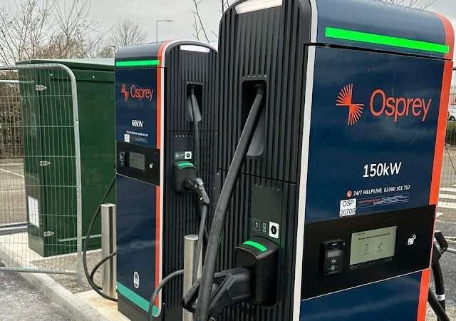 Osprey Charging Station in Milton Keynes United Kingdom of Great Britain and Northern Ireland