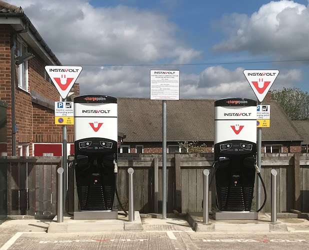 InstaVolt Charging Station EV Charging Station at St Giles Filling Station