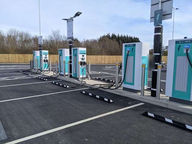 Applegreen Electric Charging Station in Newark United Kingdom of Great Britain and Northern Ireland