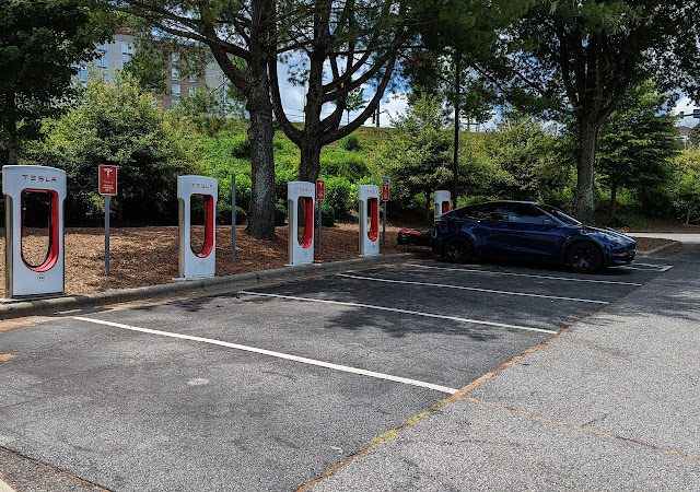 Tesla Supercharger in Asheville North Carolina