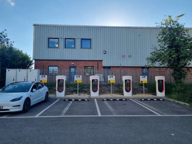 Tesla Supercharger in Bristol United Kingdom of Great Britain and Northern Ireland