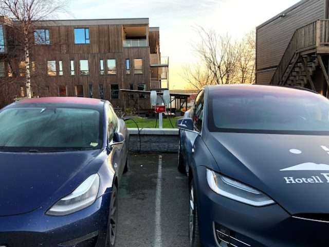 Tesla Destination Charger in Sistranda Norway 7260