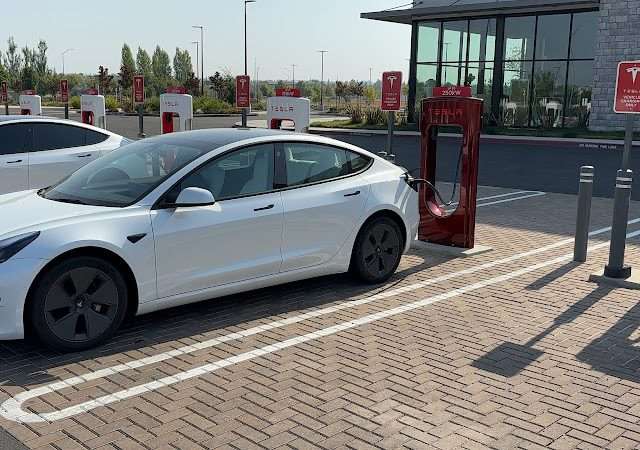 Tesla Supercharger in Roseville California
