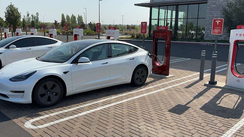 Tesla Supercharger EV Charging Station at Living spaces
