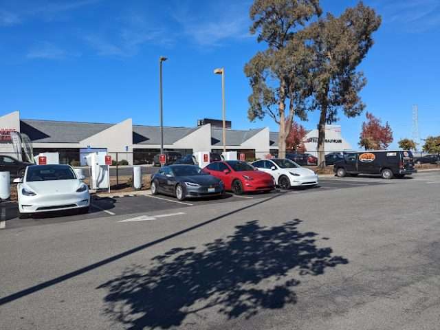 Tesla Supercharger in San Carlos California